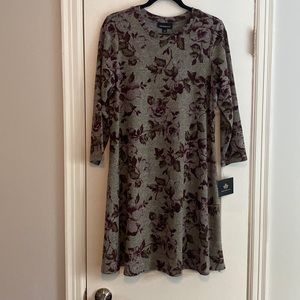 Fortune + Ivy grey knit dress XL NWT